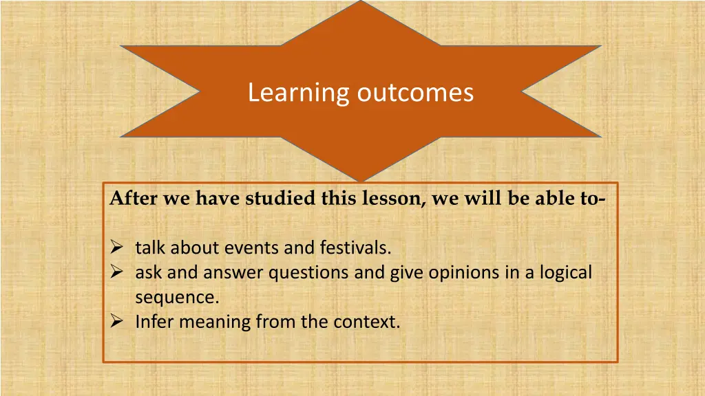 learning outcomes