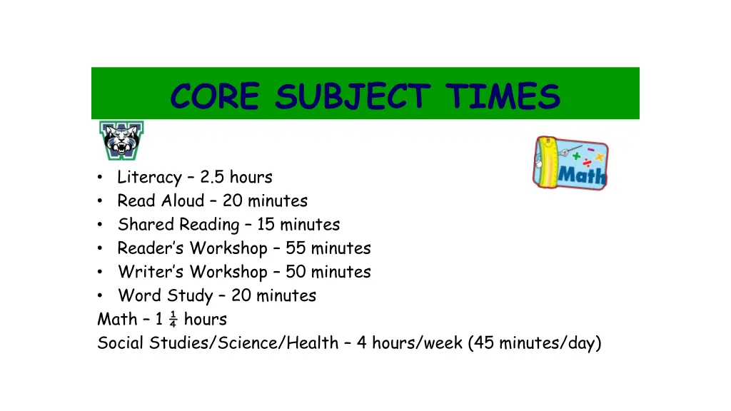 core subject times