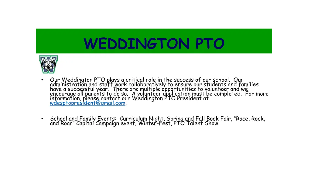 weddington pto