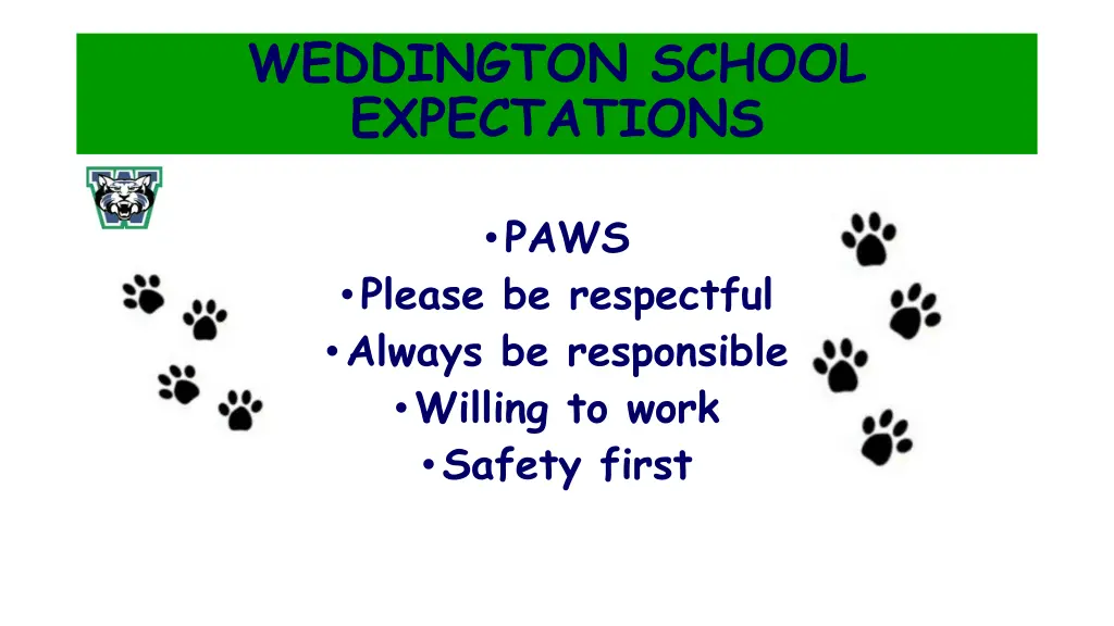 weddington school expectations