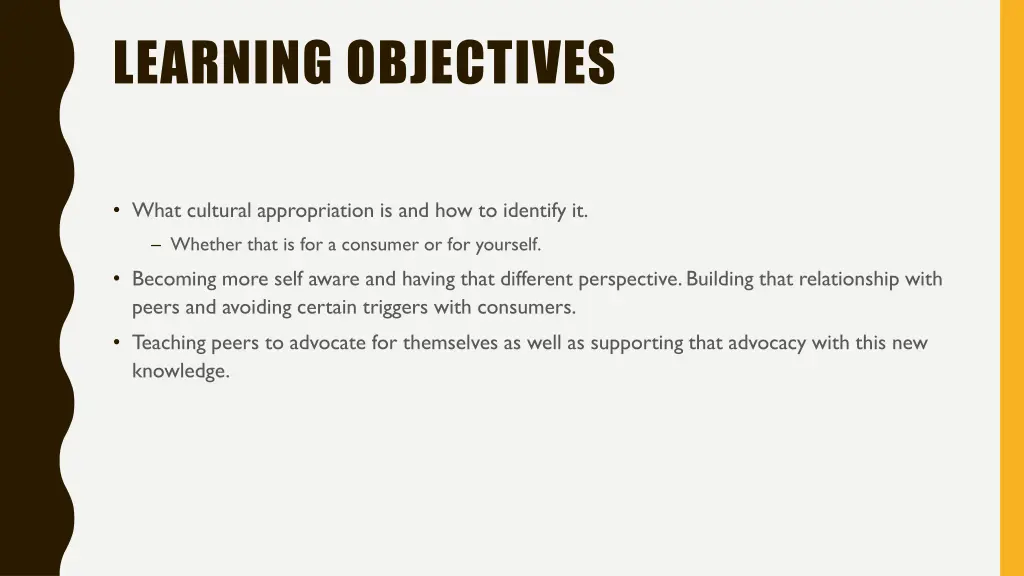 learning objectives