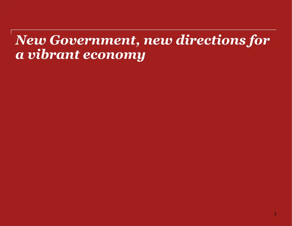 new government new directions for a vibrant