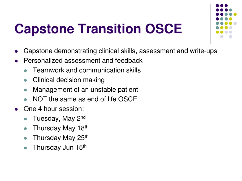 capstone transition osce