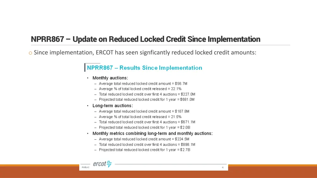 nprr867 update on reduced locked credit since