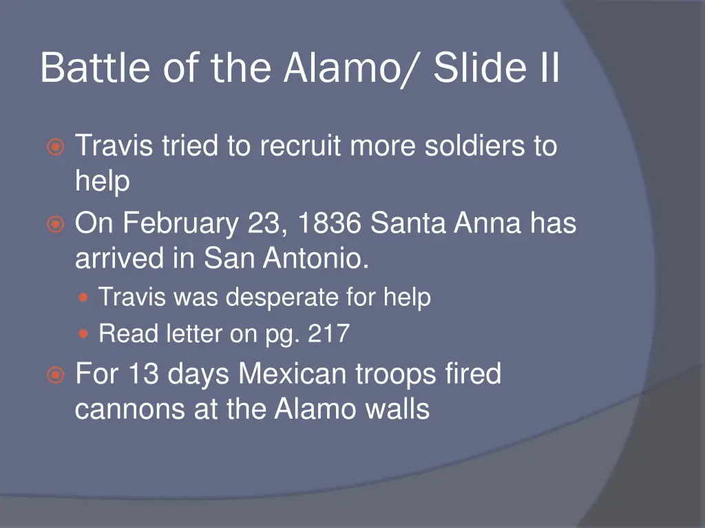 battle of the alamo slide ii