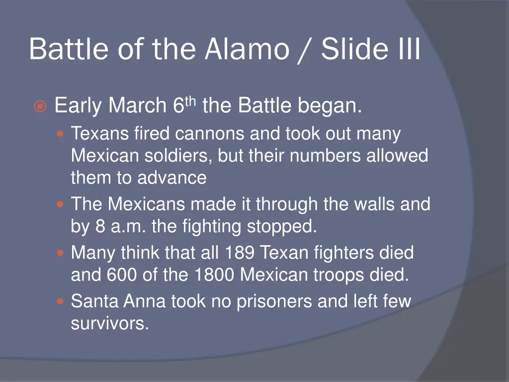 battle of the alamo slide iii