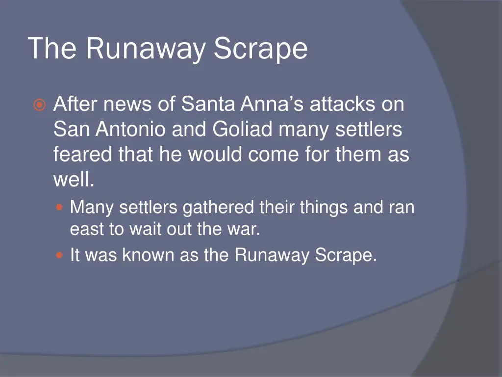 the runaway scrape