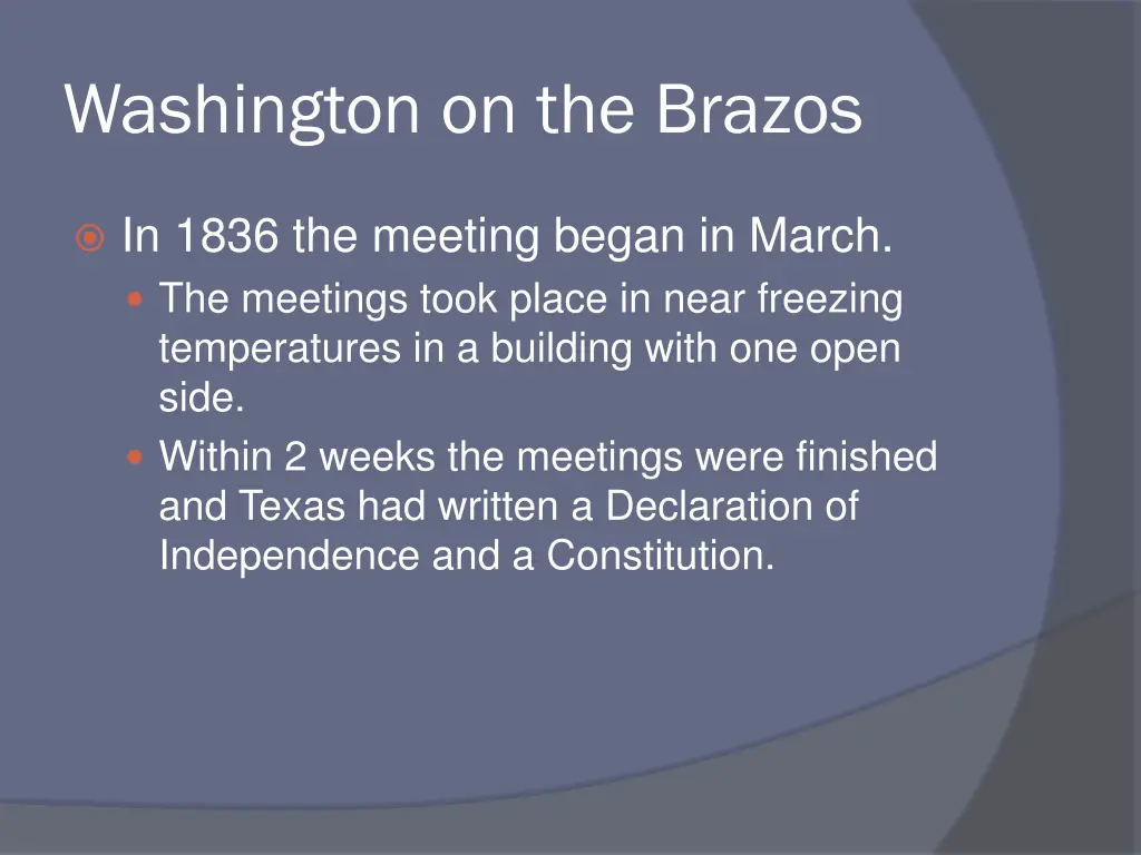 washington on the brazos