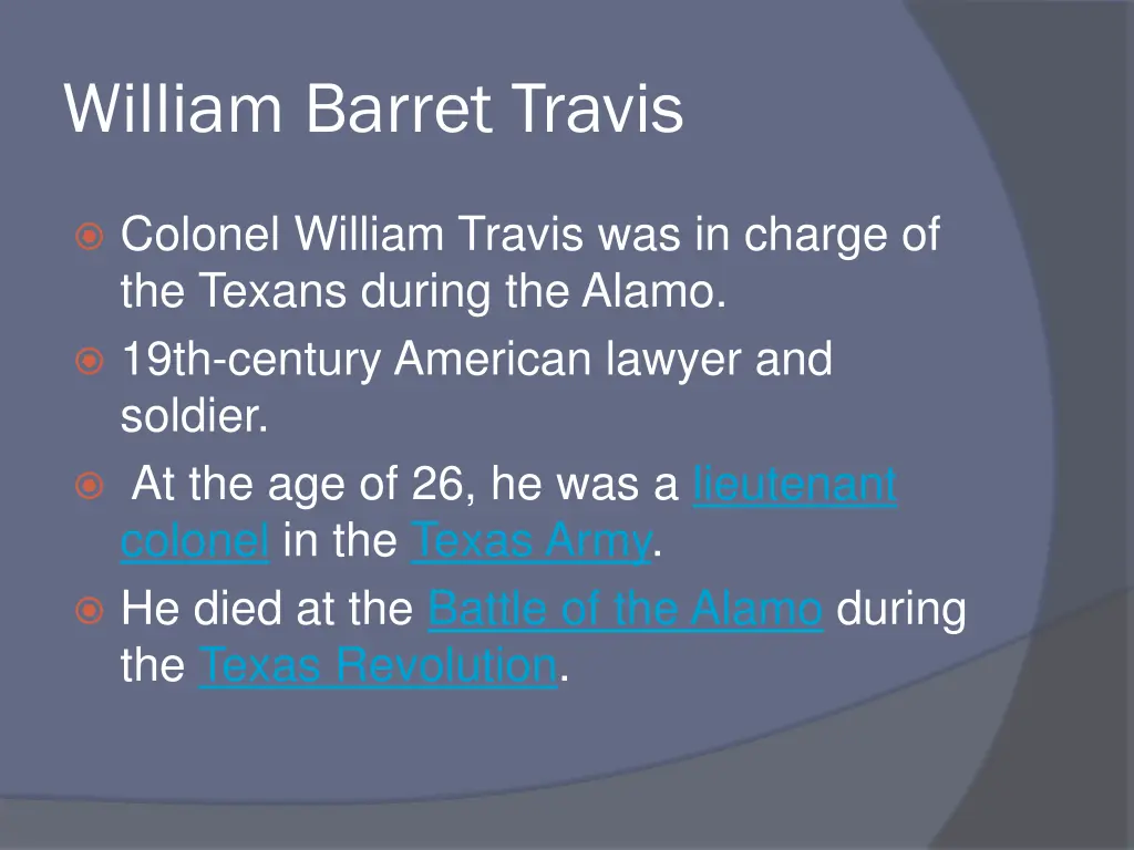 william barret travis