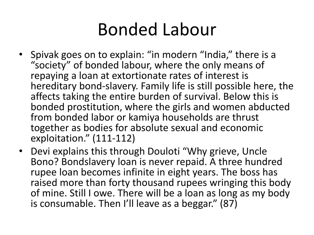 bonded labour