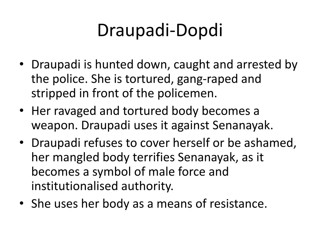 draupadi dopdi