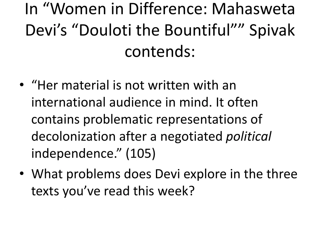 in women in difference mahasweta devi s douloti