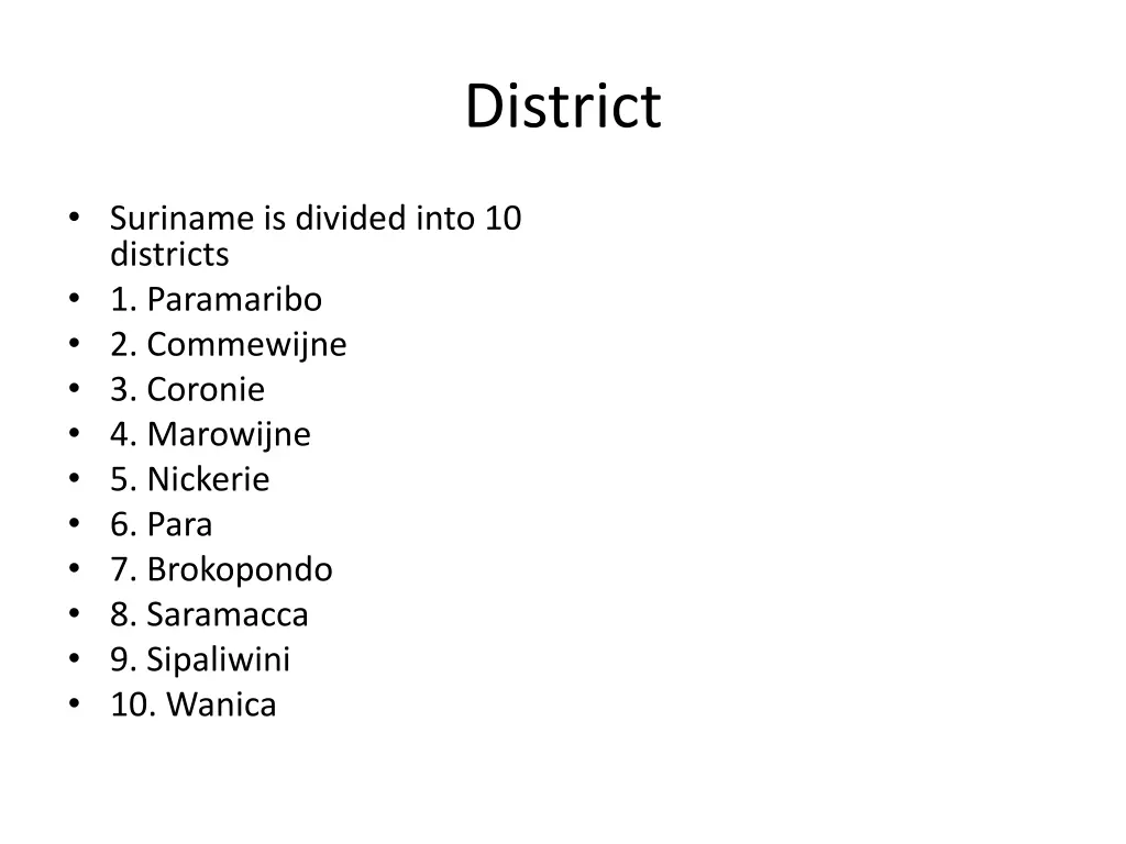 district