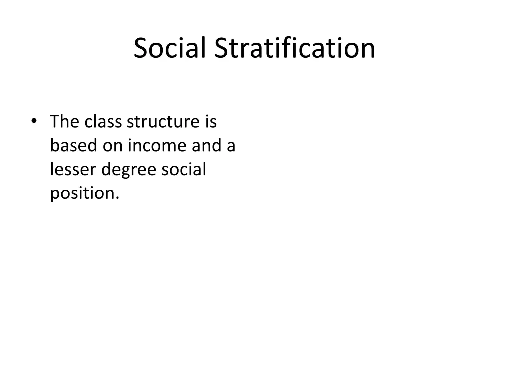 social stratification