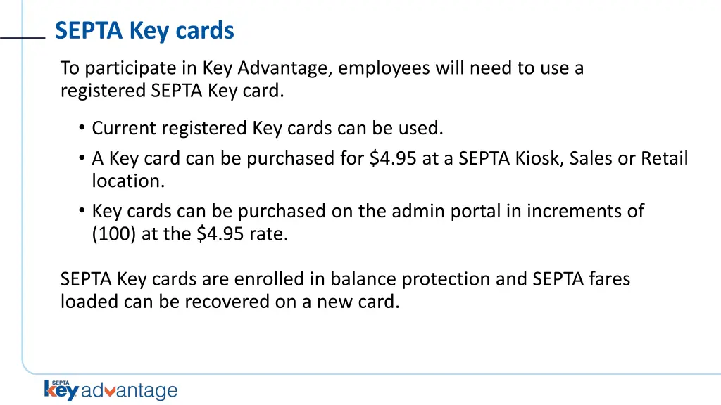 septa key cards