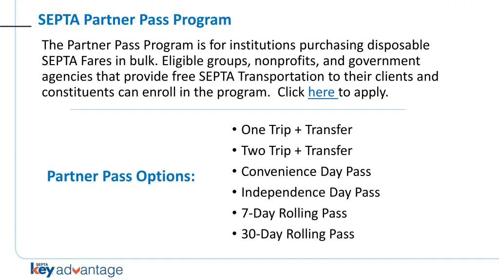 septa partner pass program