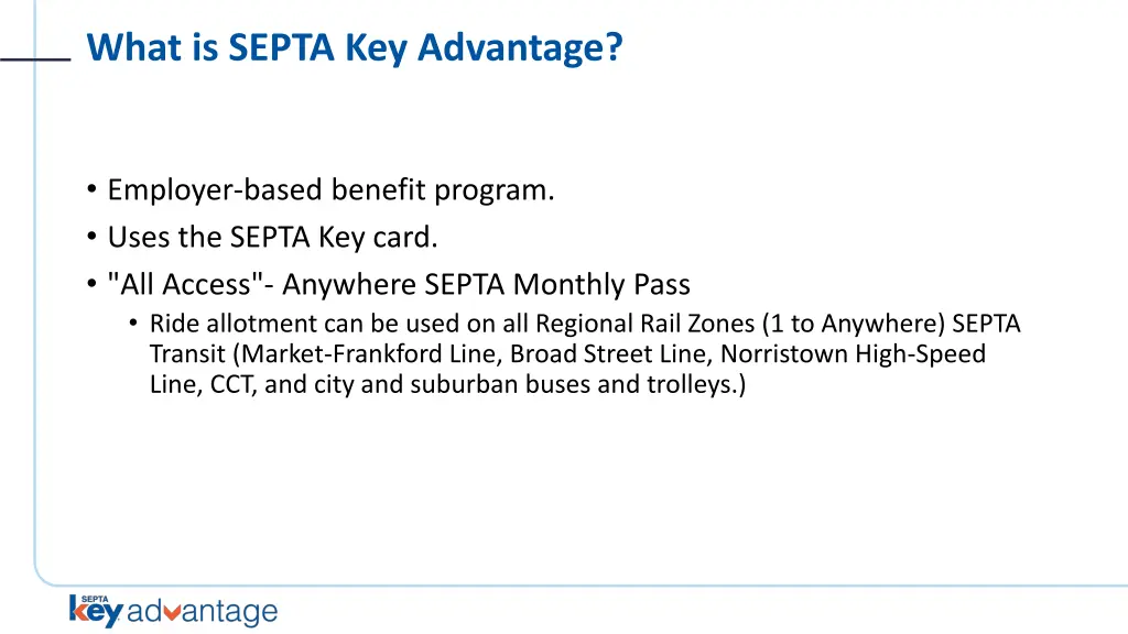 what is septa key advantage