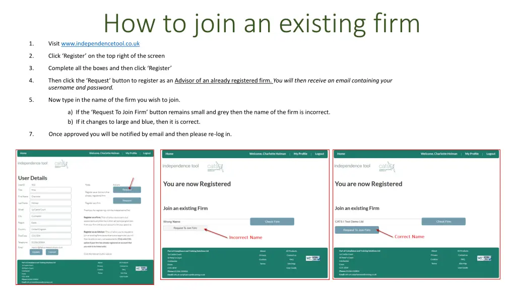 how to join an existing firm visit