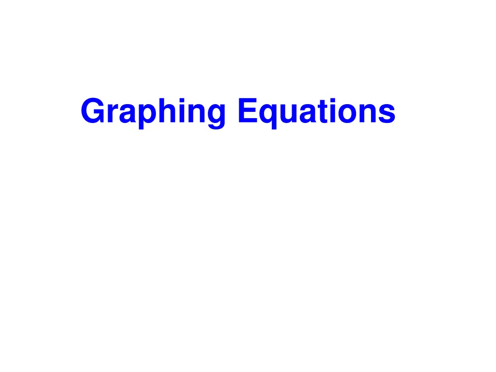 graphing equations