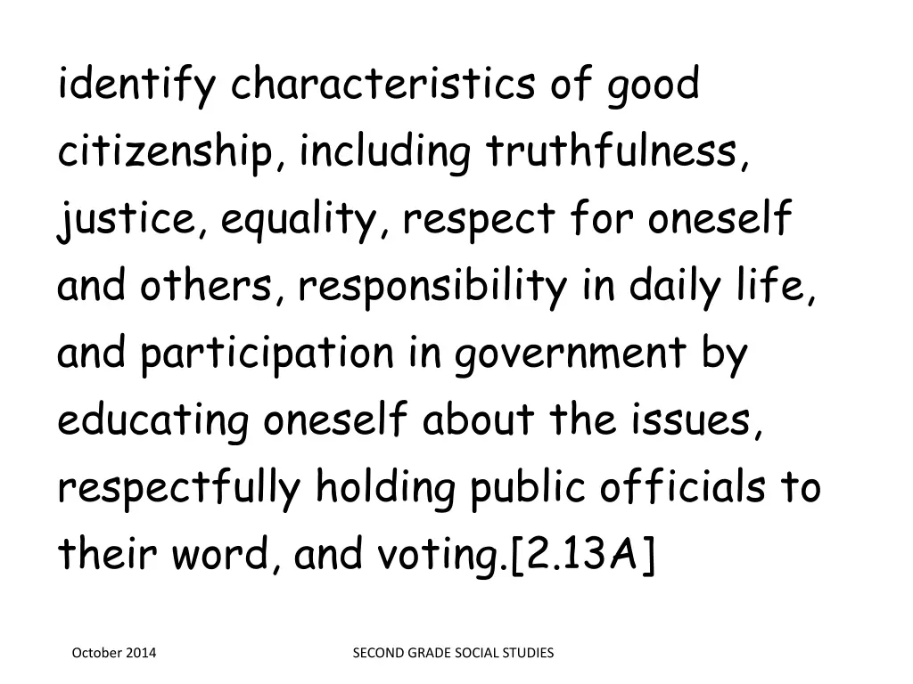 identify characteristics of good citizenship