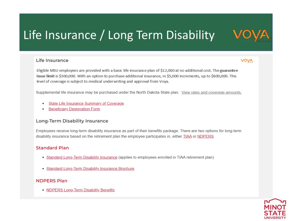 life insurance long term disability