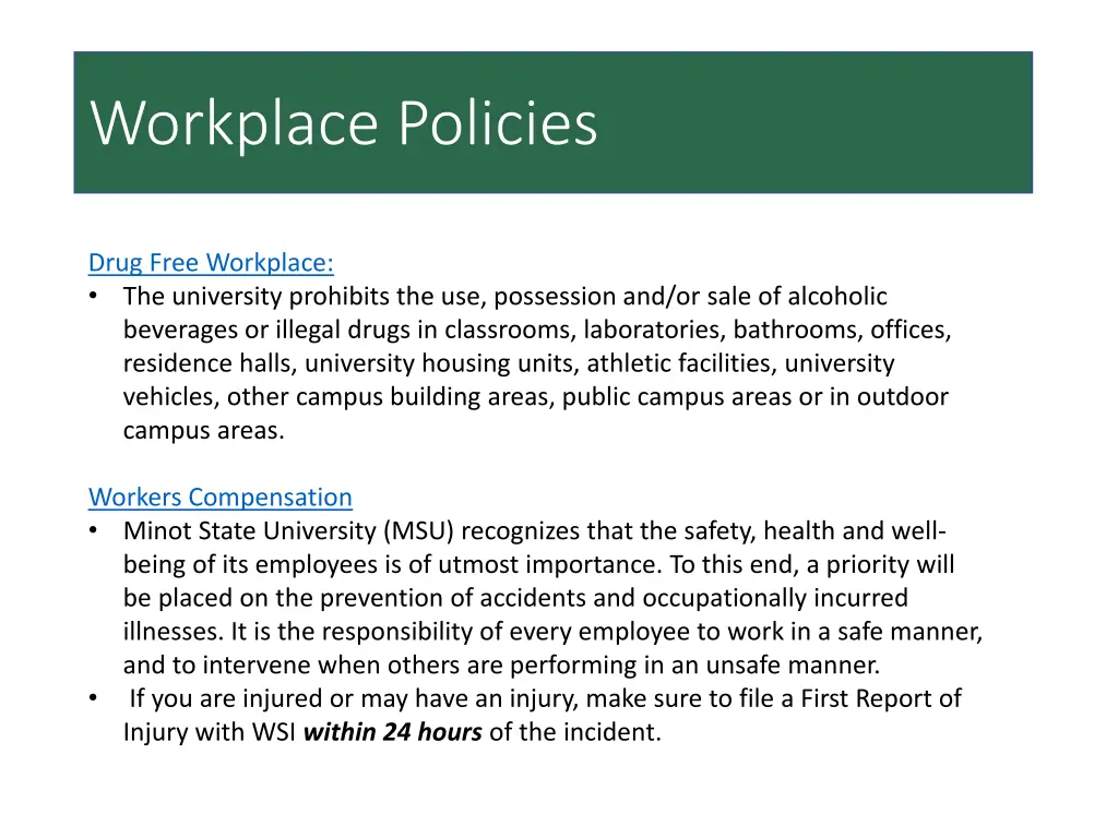 workplace policies 1