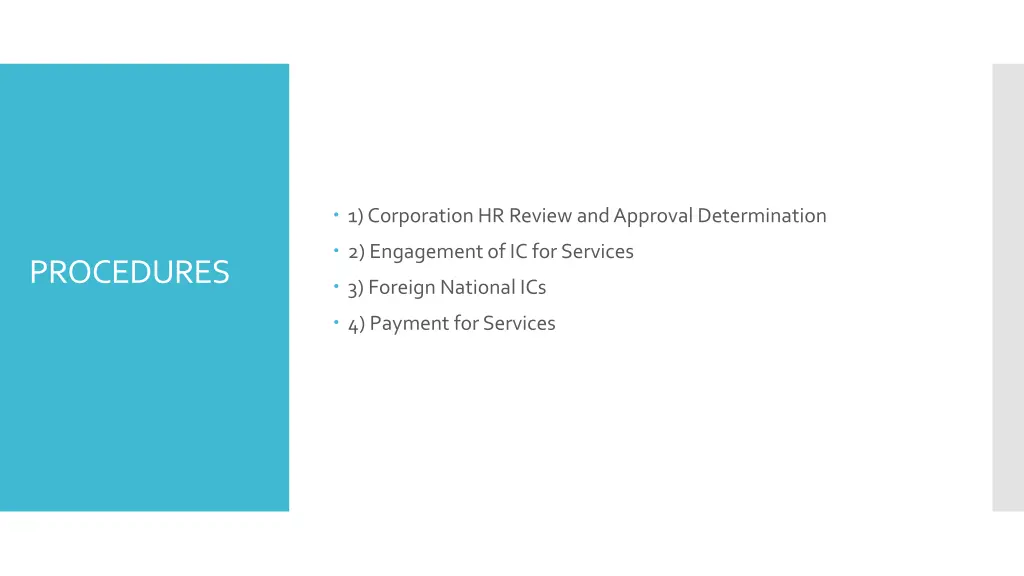 1 corporation hr review and approval determination