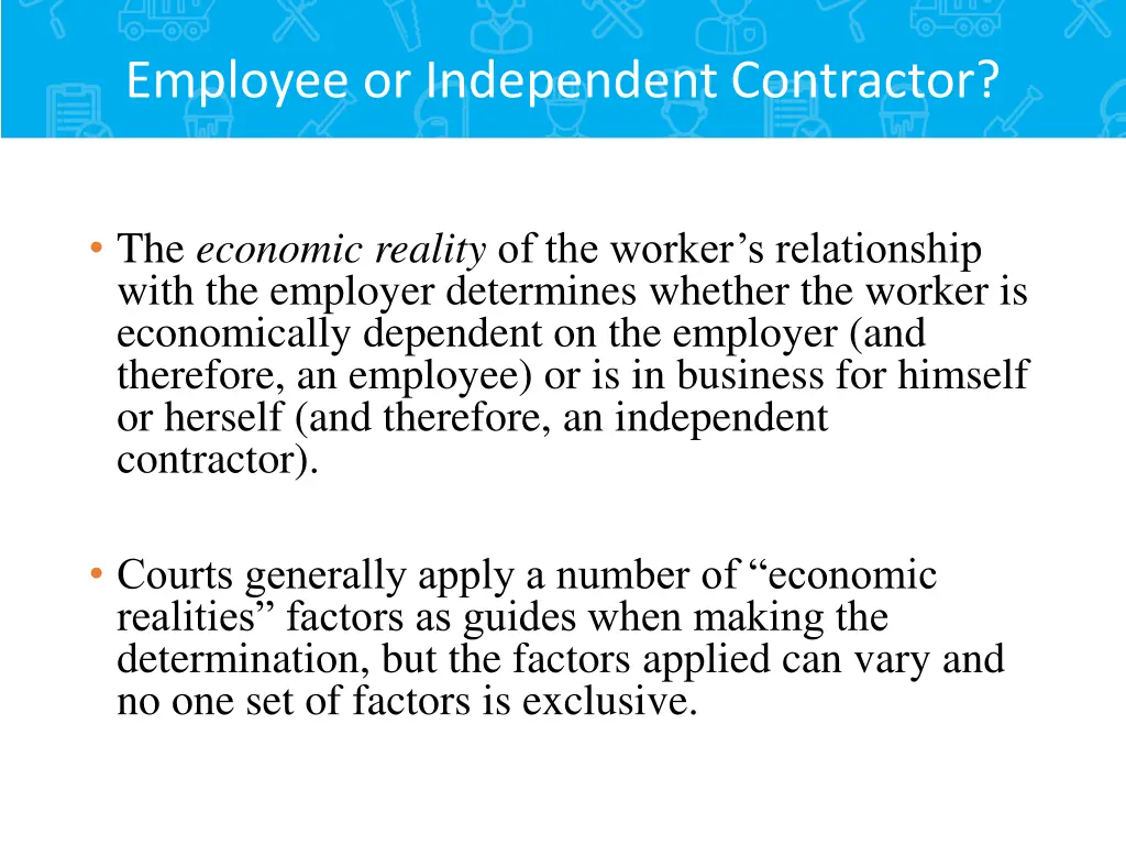 employee or independent contractor 1