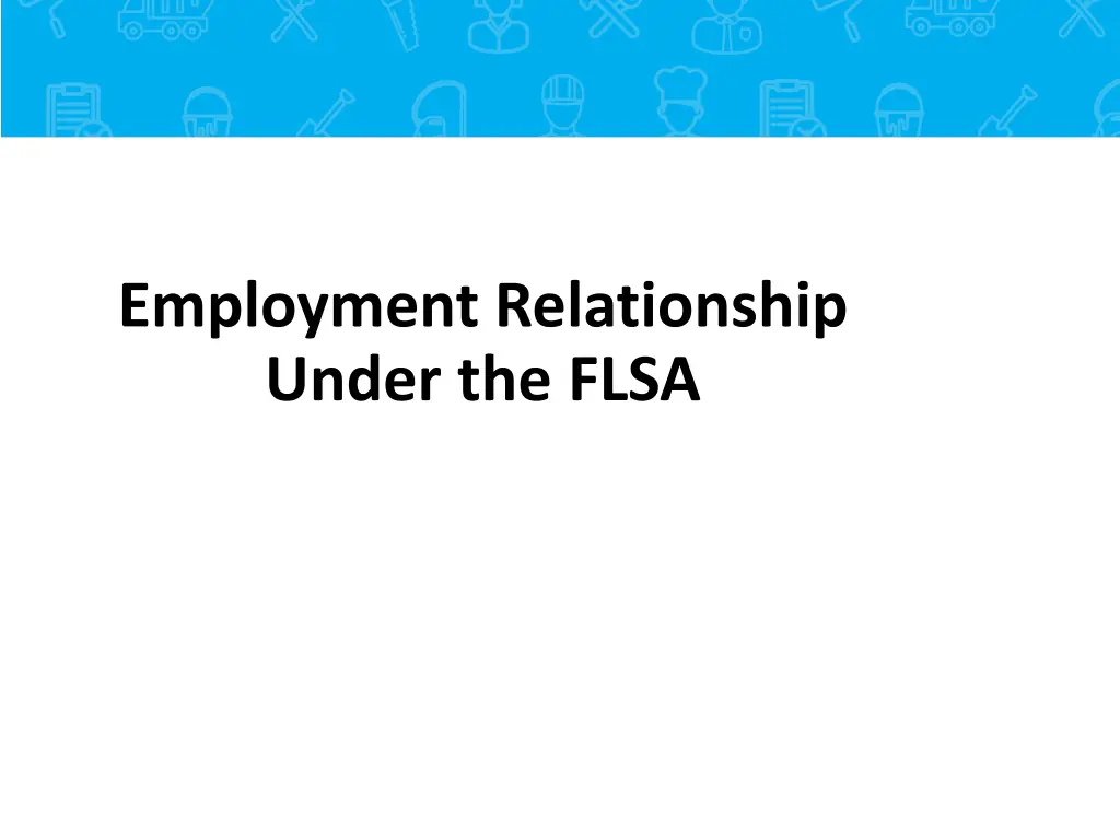 employment relationship under the flsa