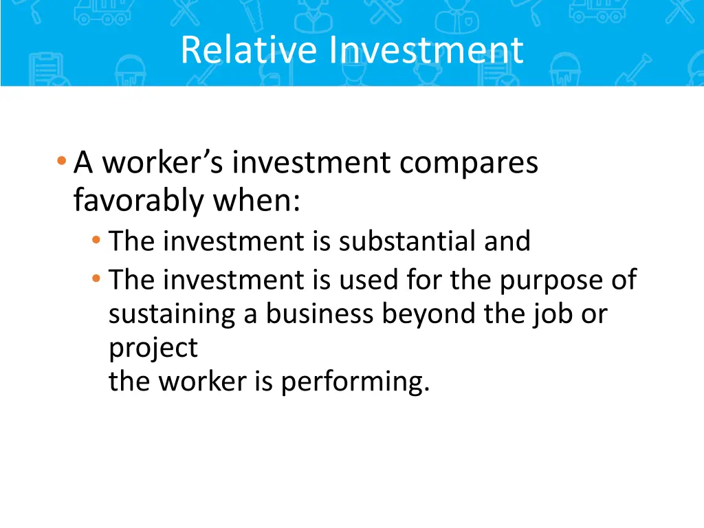 relative investment 1