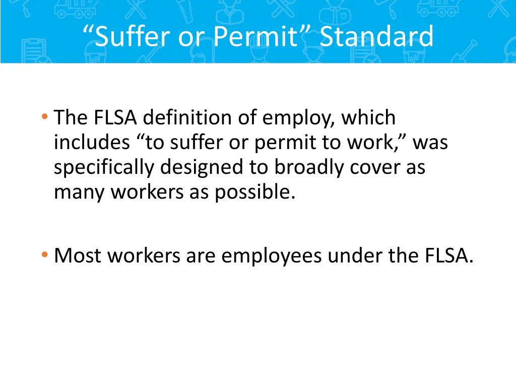 suffer or permit standard