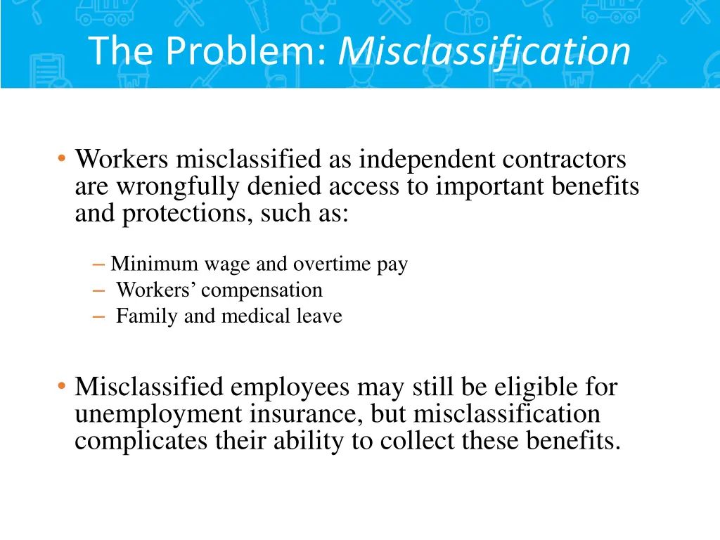 the problem misclassification 1