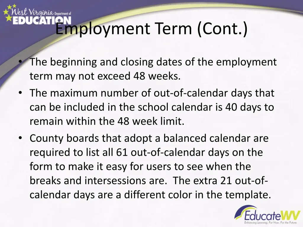 employment term cont