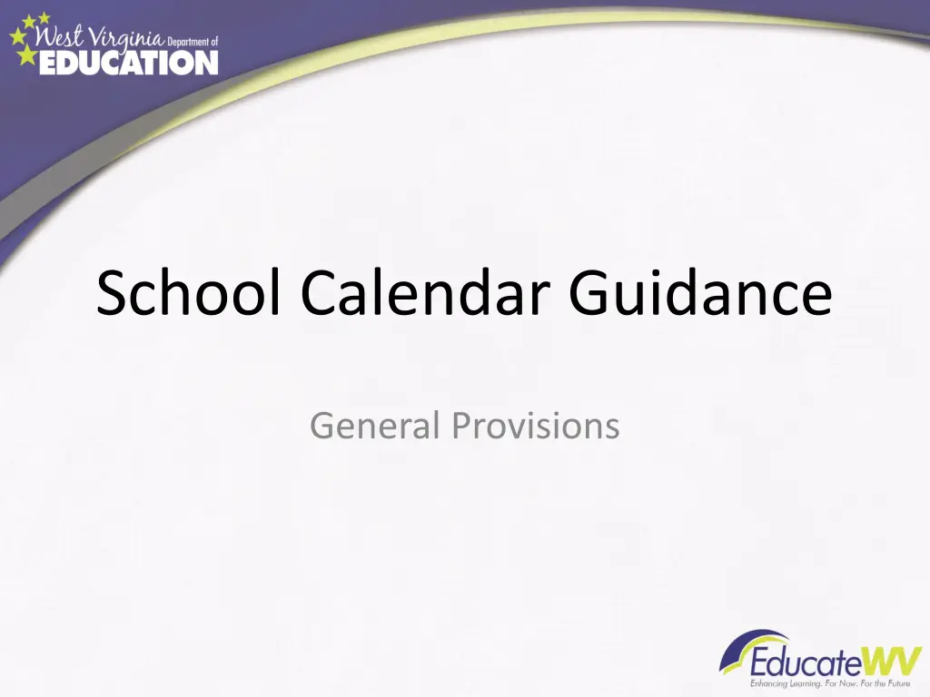 school calendar guidance