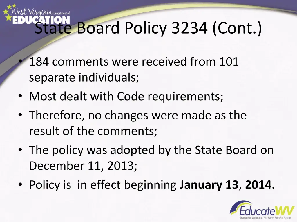 state board policy 3234 cont 2