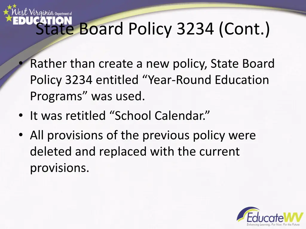 state board policy 3234 cont