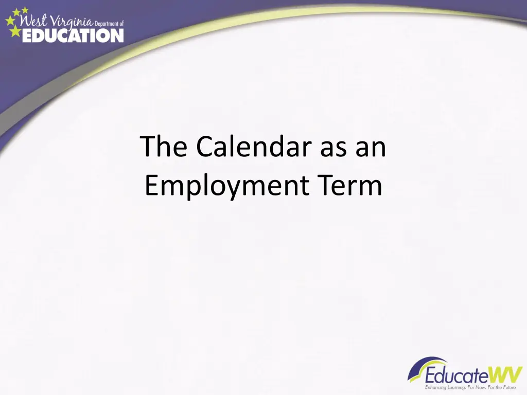 the calendar as an employment term