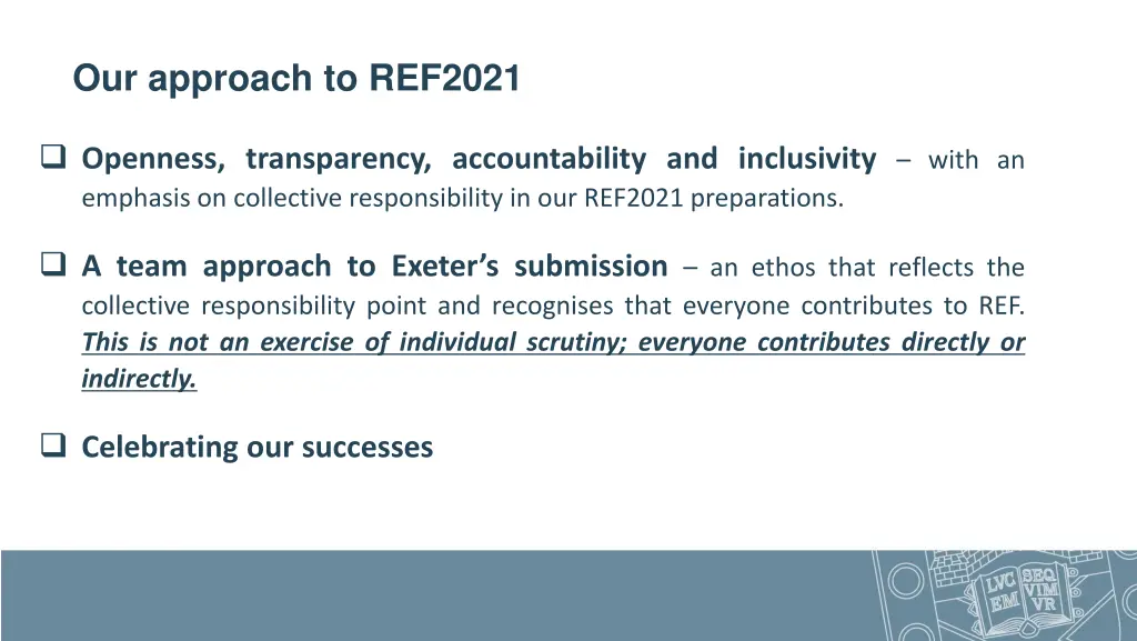 our approach to ref2021