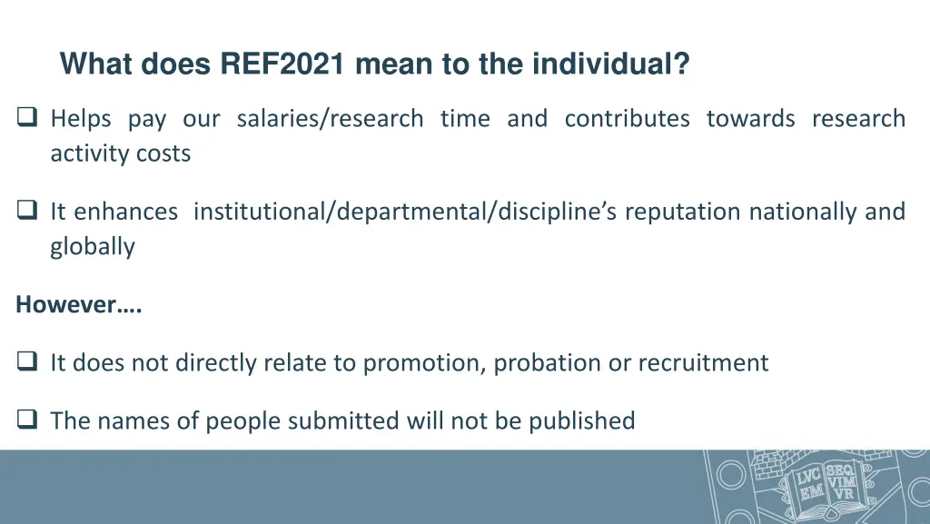 what does ref2021 mean to the individual