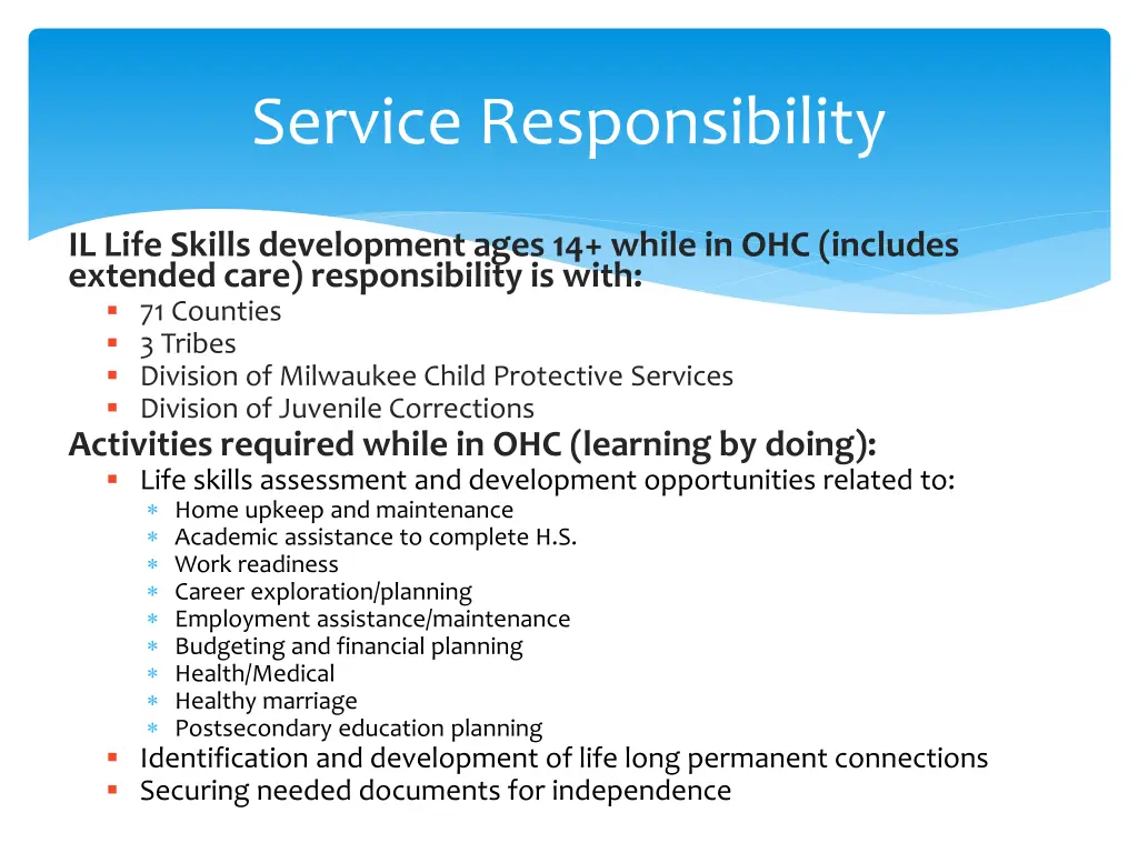 service responsibility