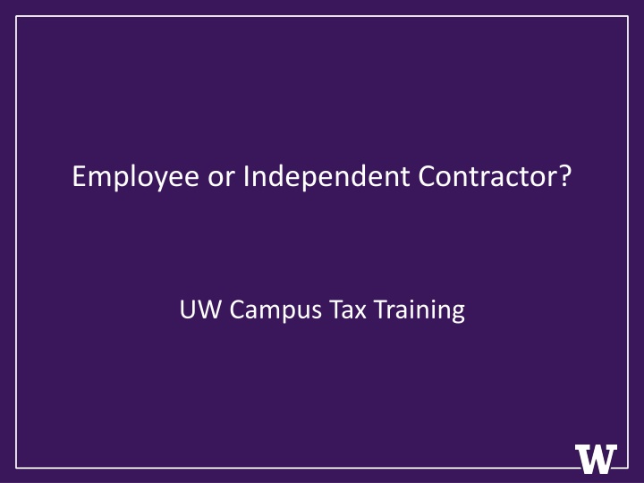 employee or independent contractor