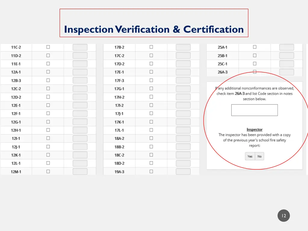 inspection verification certification