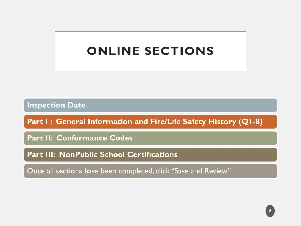 online sections