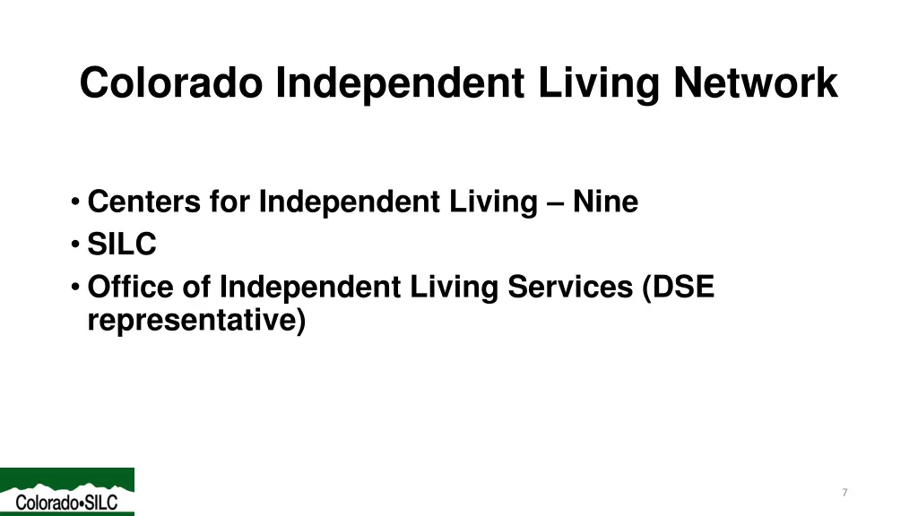 colorado independent living network