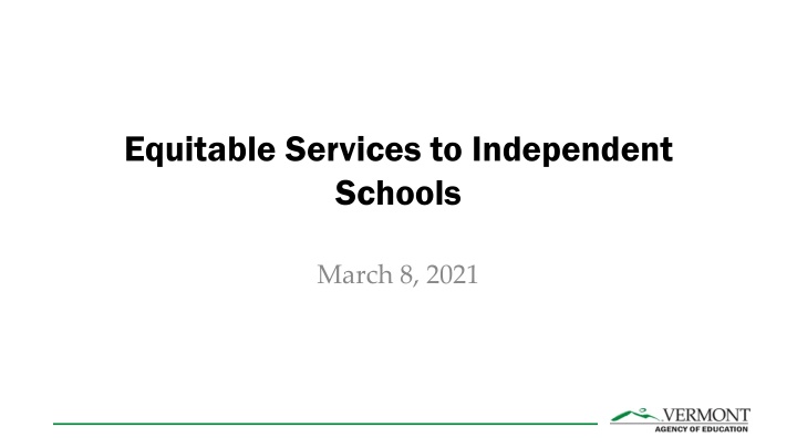 equitable services to independent schools