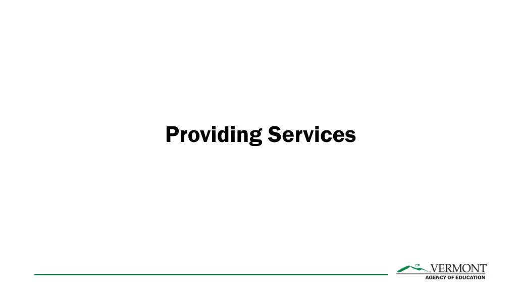 providing services