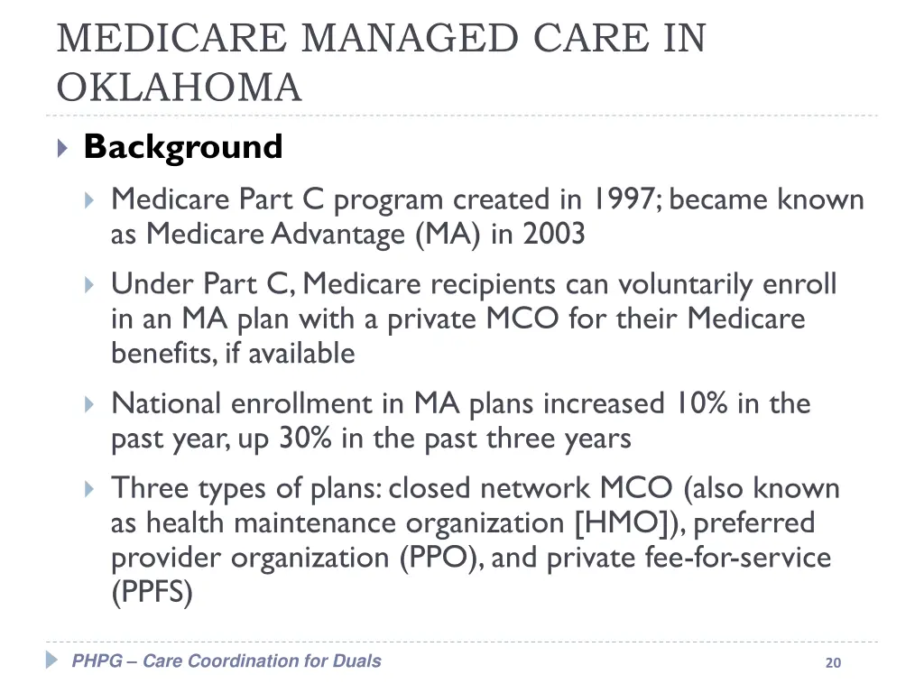 medicare managed care in oklahoma