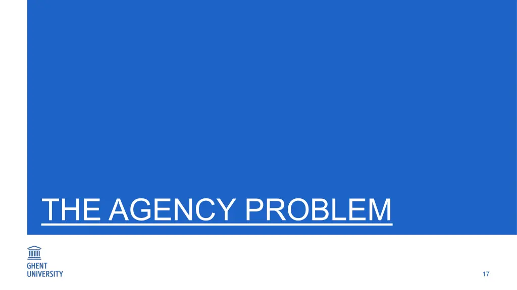 the agency problem