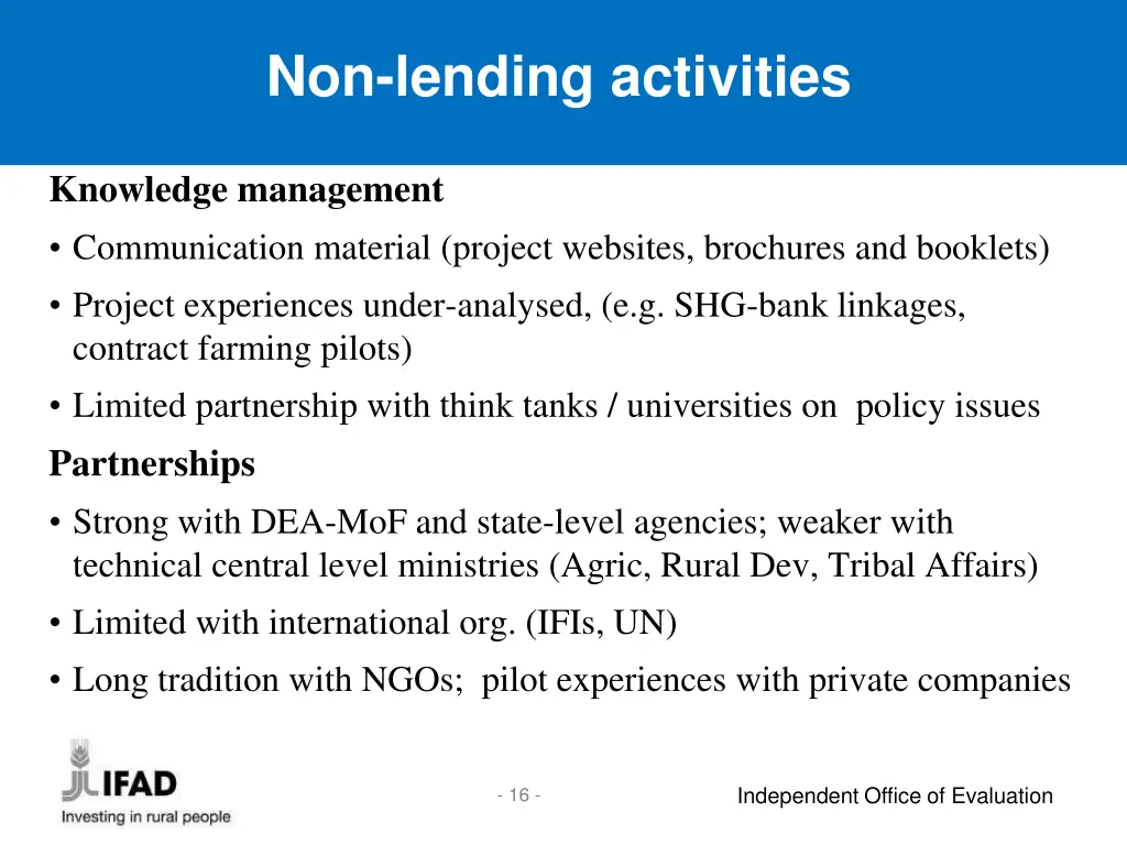 non lending activities