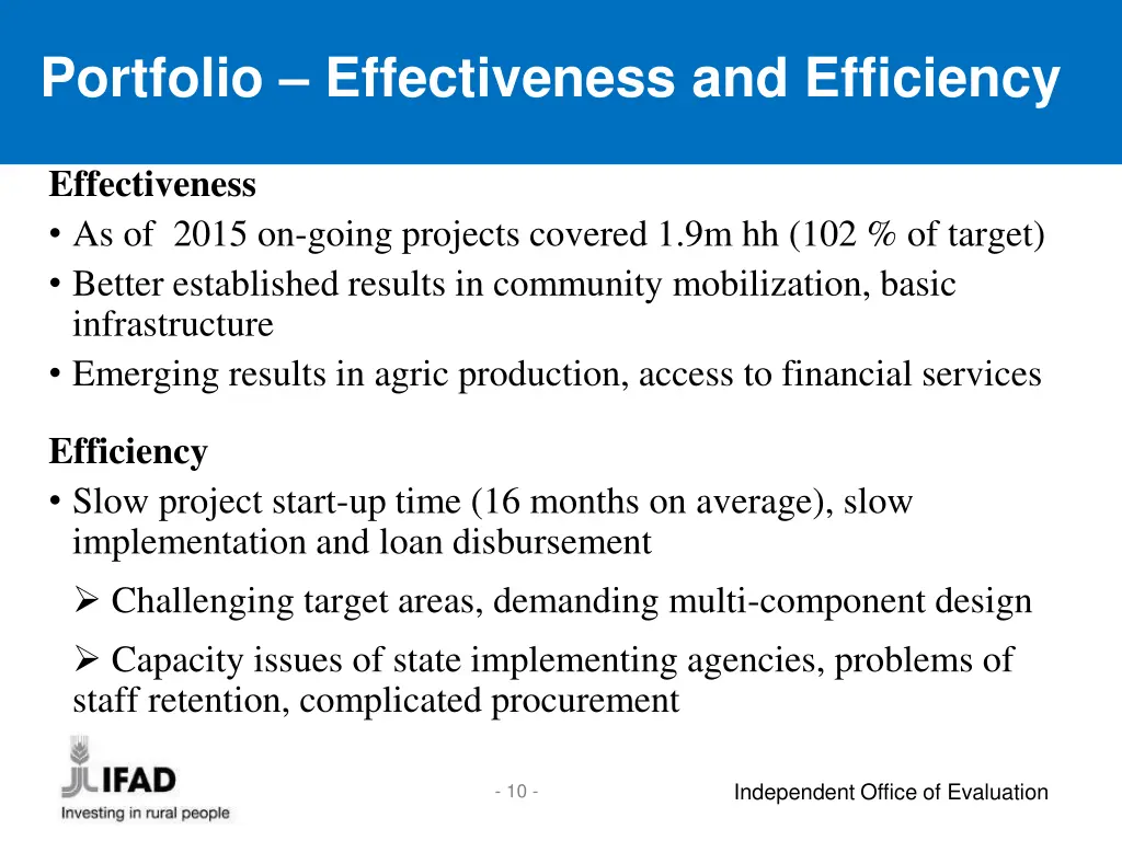 portfolio effectiveness and efficiency